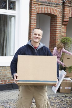 Office relocation planning in Southfields with moving boxes and desks