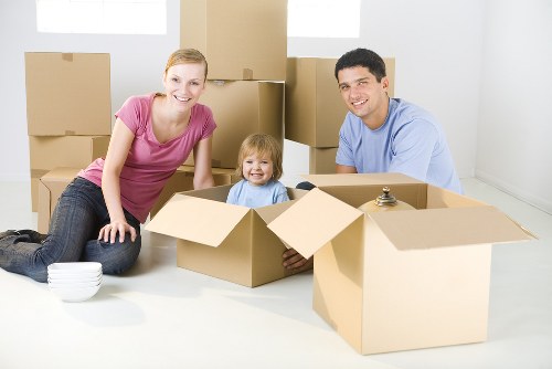 Man and van removals service in Southfields on a residential street