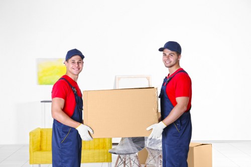 Household furniture being prepared for transport in Southfields