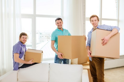 Residential move preparation in a Southfields street