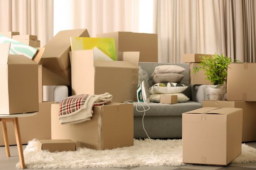 Local moving van helping with a flat move near Southfields