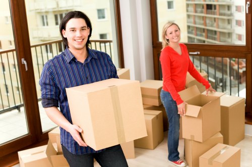 Careful handling of office equipment during a Southfields move